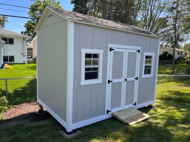 Gray 8×12, 8ft Walls, Windows & Ramp